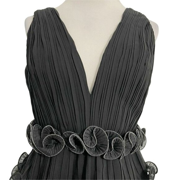 NEW Ieena for Mac Duggal Size 8 PLEATED TIERED RUFFLE MINI DRESS $338 - Picture 4 of 13